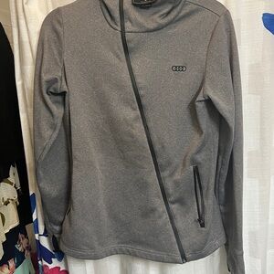 Holloway women’s Sz S cross zip hoodie gray